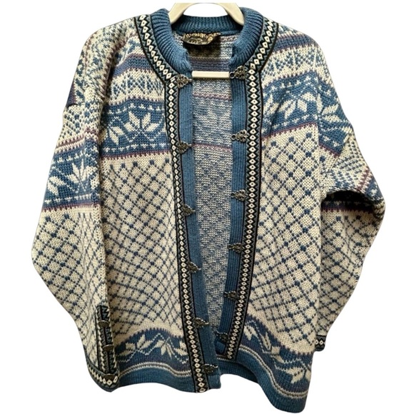 Norlander Pure New Wool Norwegian Cardigan Sweater | Made in Norway - Picture 1 of 5